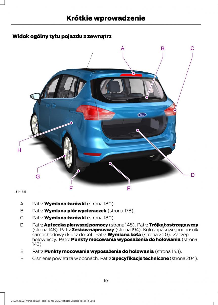 Ford B Max instrukcja obslugi / page 18