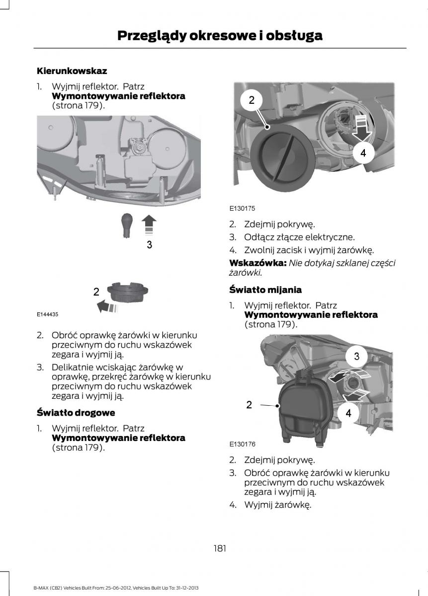 Ford B Max instrukcja obslugi / page 183