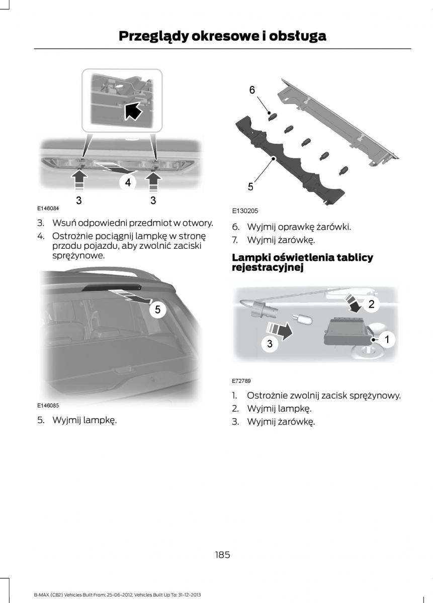 Ford B Max instrukcja obslugi / page 187