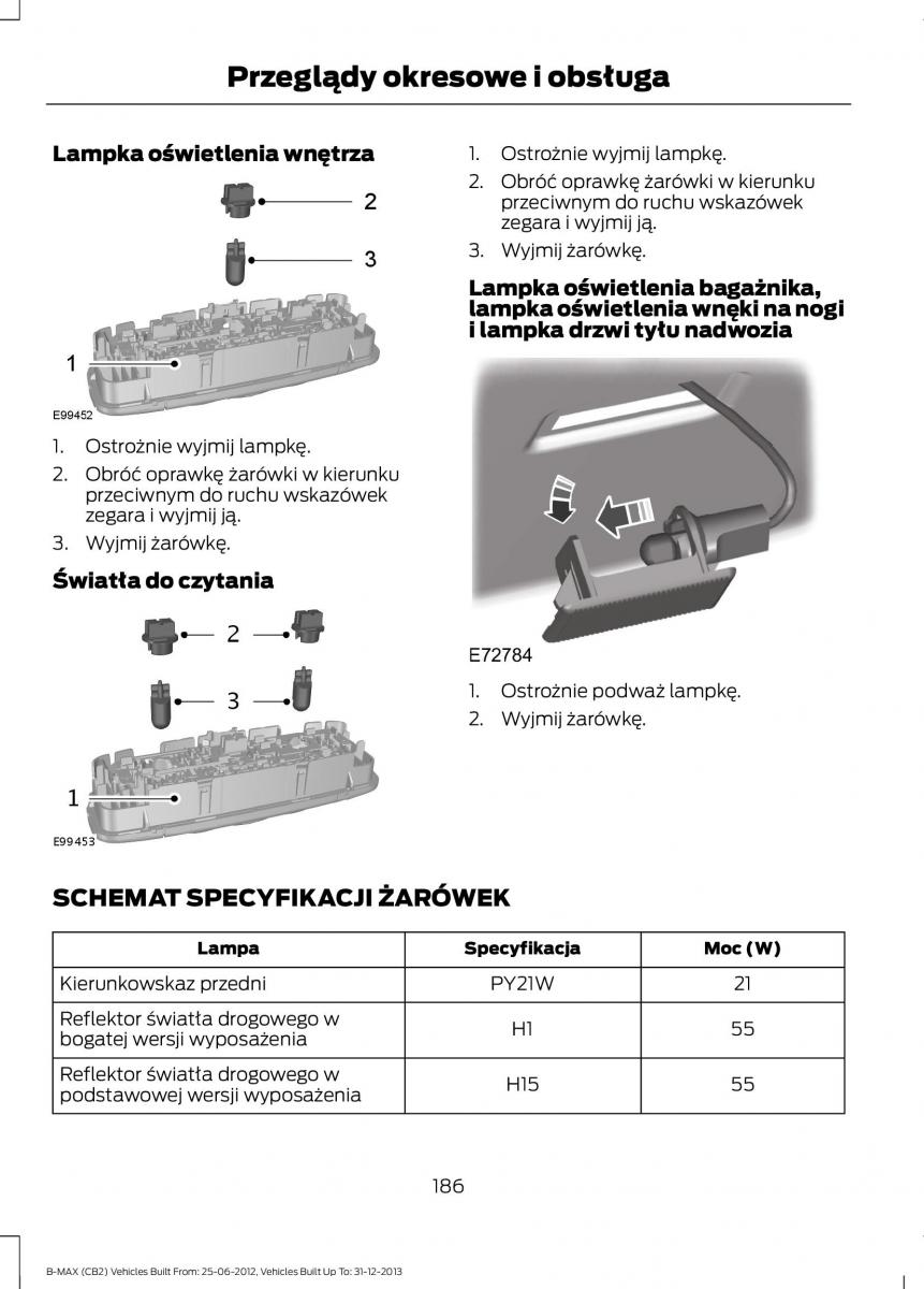 Ford B Max instrukcja obslugi / page 188