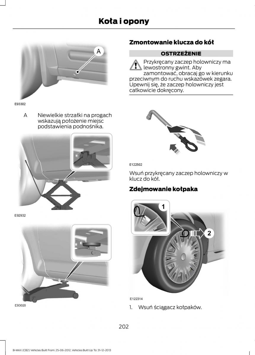 Ford B Max instrukcja obslugi / page 204