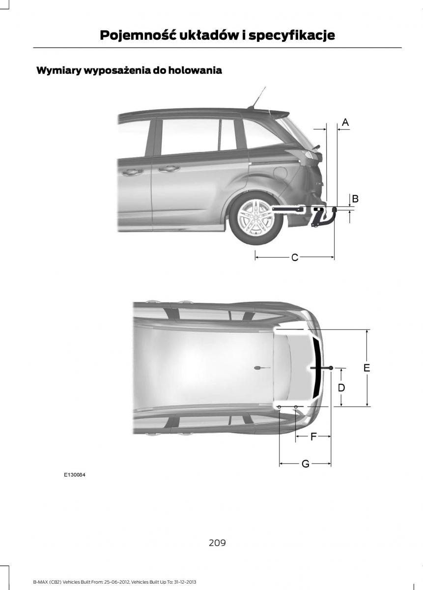 Ford B Max instrukcja obslugi / page 211