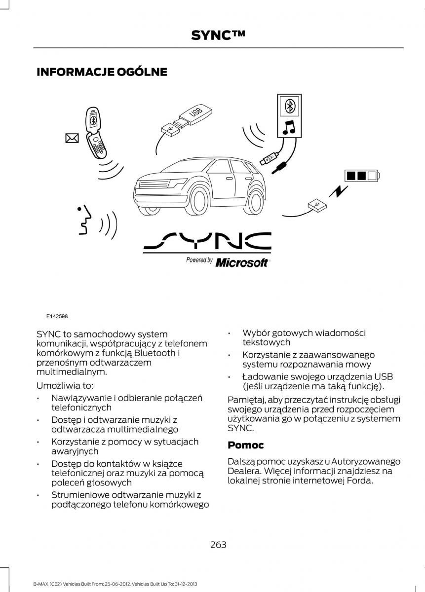 Ford B Max instrukcja obslugi / page 265