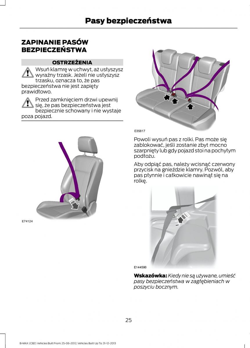 Ford B Max instrukcja obslugi / page 27