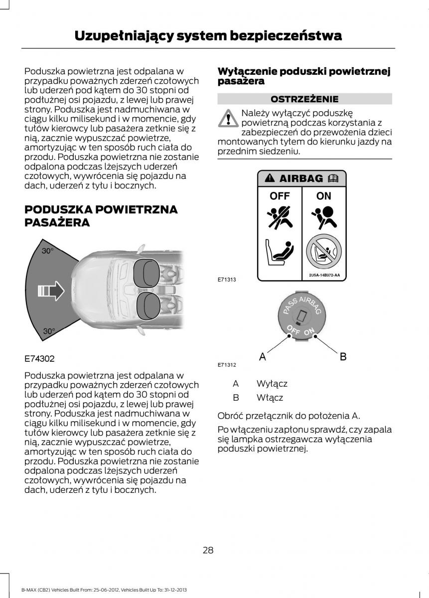 Ford B Max instrukcja obslugi / page 30