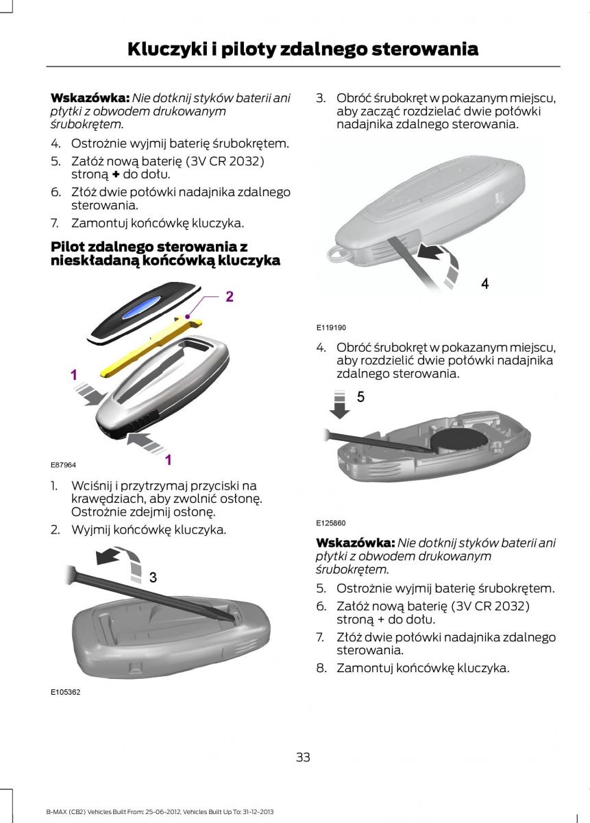 Ford B Max instrukcja obslugi / page 35