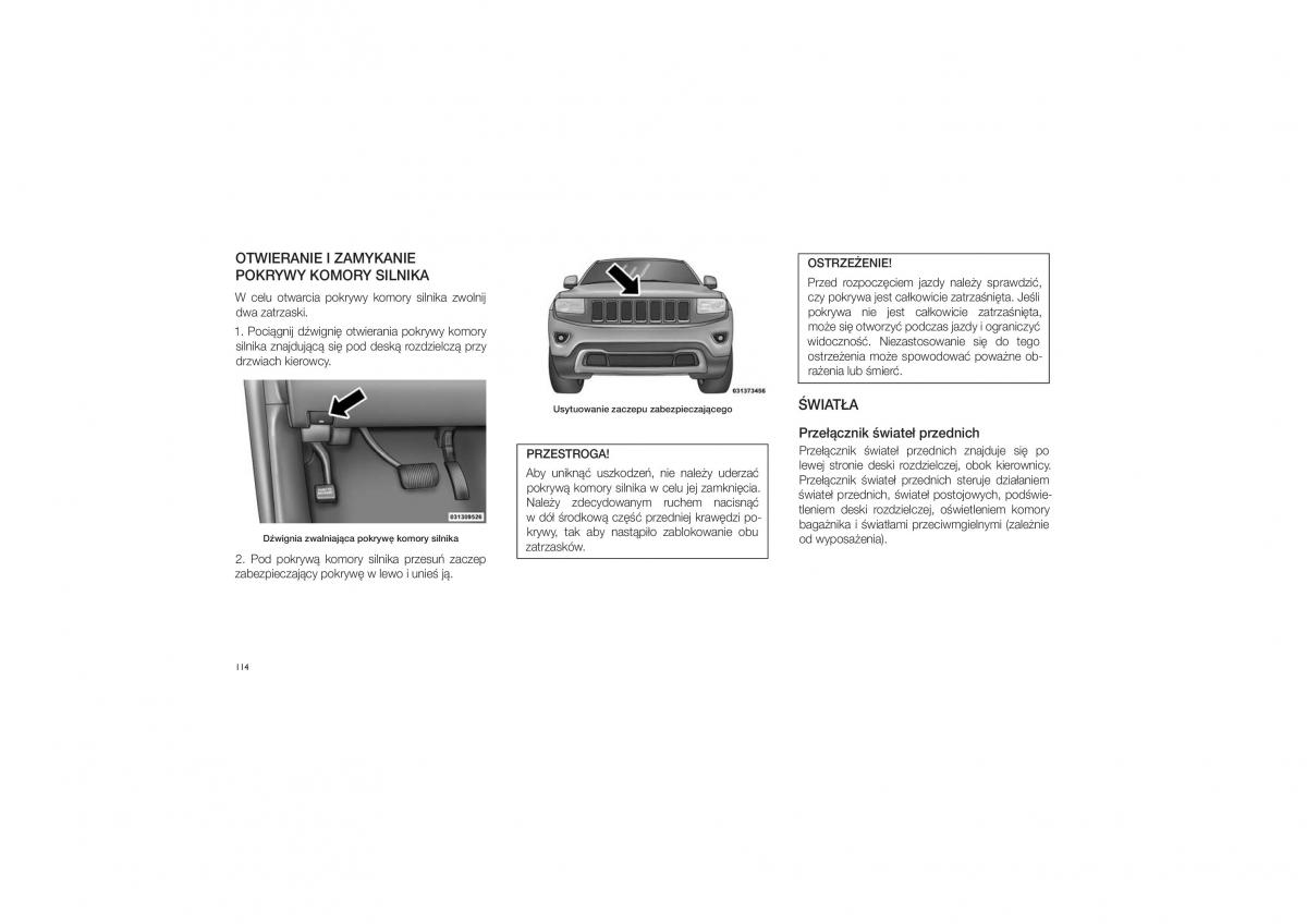 Jeep Grand Cherokee WK2 instrukcja obslugi / page 118