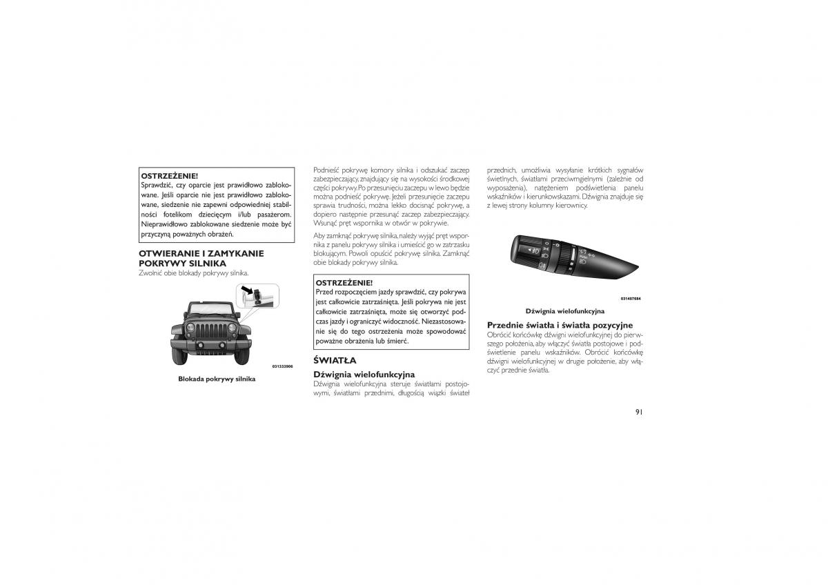 Jeep Wrangler TJ 2013 instrukcja obslugi / page 95