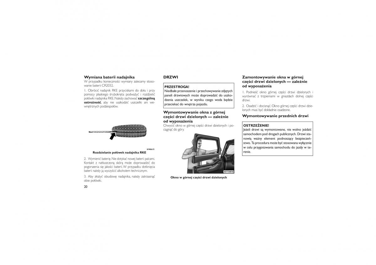 Jeep Wrangler TJ 2013 instrukcja obslugi / page 24