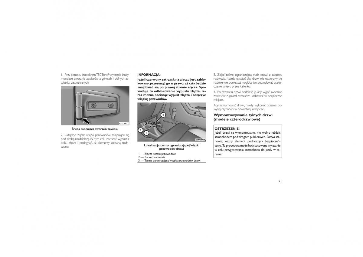 Jeep Wrangler TJ 2013 instrukcja obslugi / page 25