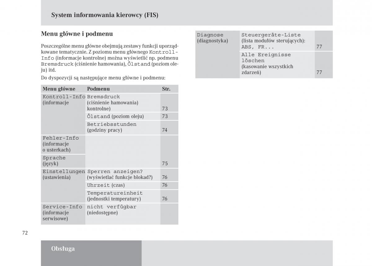 manual Mercedes Unimog Mercedes Benz Unimog U3000 U4000 U5000 instrukcja / page 73