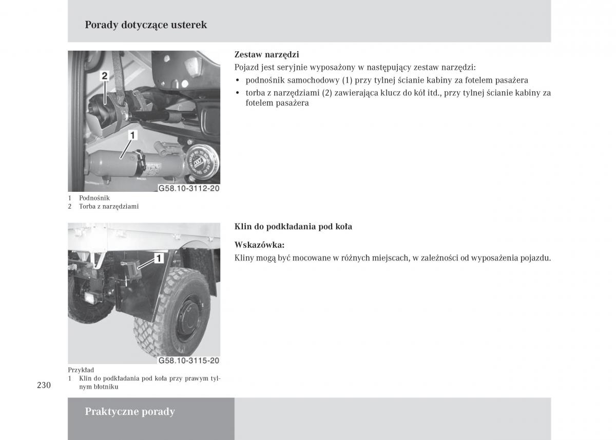 manual Mercedes Unimog Mercedes Benz Unimog U3000 U4000 U5000 instrukcja / page 231