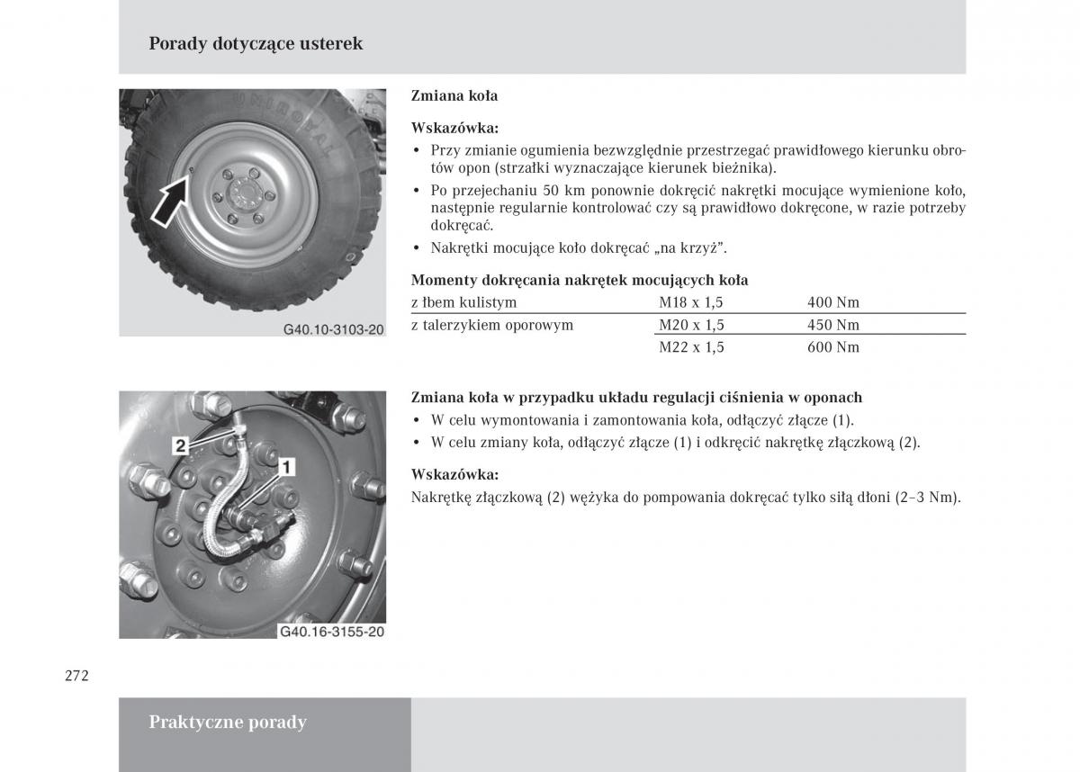 Mercedes Benz Unimog U3000 U4000 U5000 instrukcja obslugi / page 273