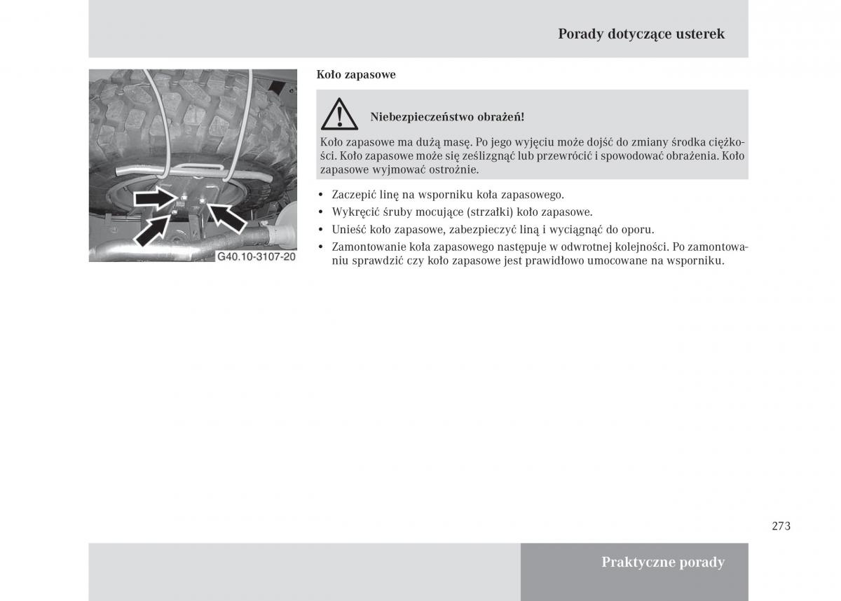 manual Mercedes Unimog Mercedes Benz Unimog U3000 U4000 U5000 instrukcja / page 274