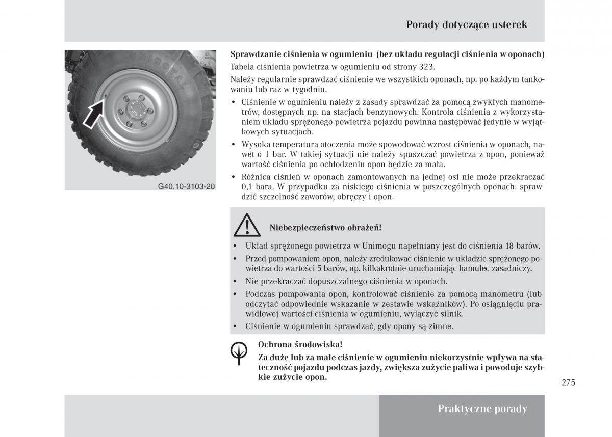 manual Mercedes Unimog Mercedes Benz Unimog U3000 U4000 U5000 instrukcja / page 276