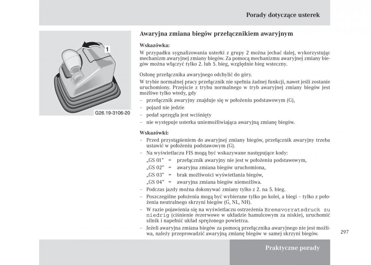 manual Mercedes Unimog Mercedes Benz Unimog U3000 U4000 U5000 instrukcja / page 298