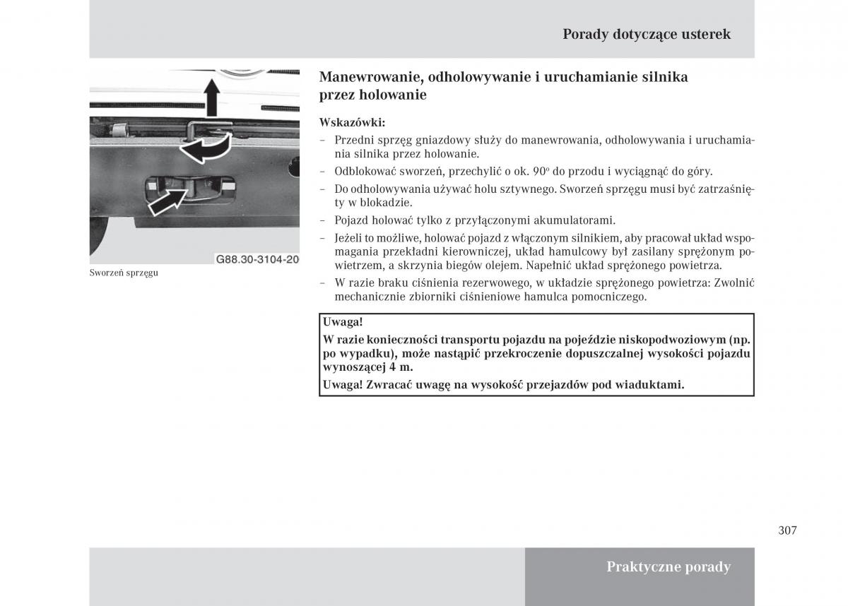 manual Mercedes Unimog Mercedes Benz Unimog U3000 U4000 U5000 instrukcja / page 308