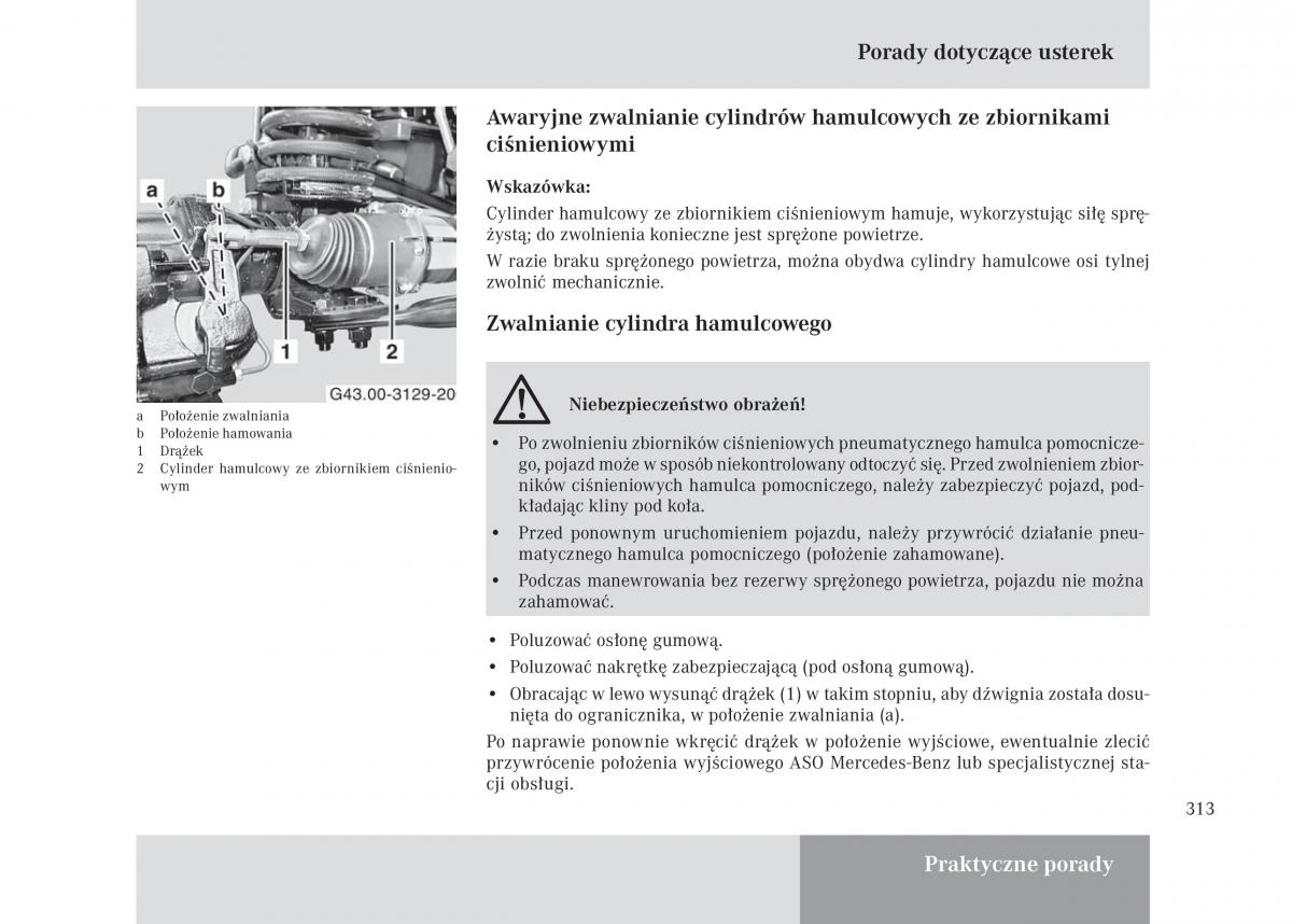 manual Mercedes Unimog Mercedes Benz Unimog U3000 U4000 U5000 instrukcja / page 314