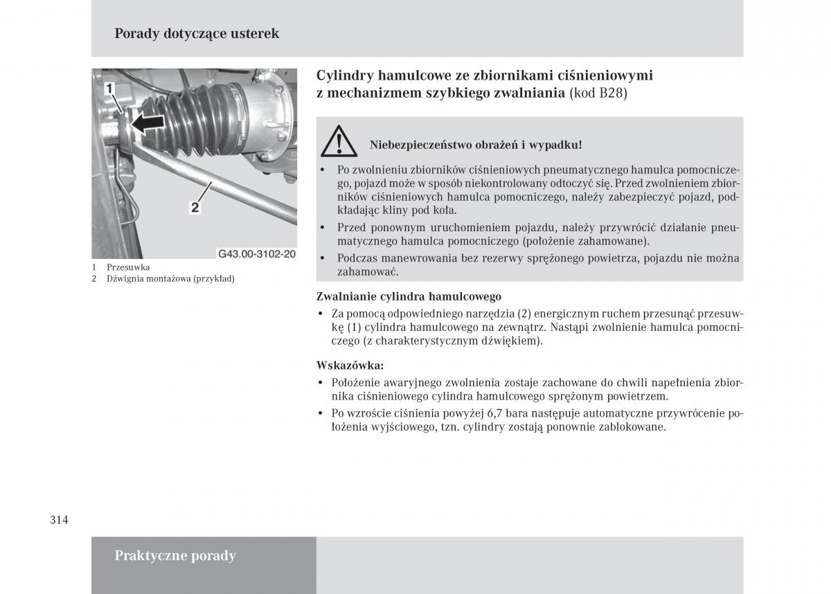 manual Mercedes Unimog Mercedes Benz Unimog U3000 U4000 U5000 instrukcja / page 315