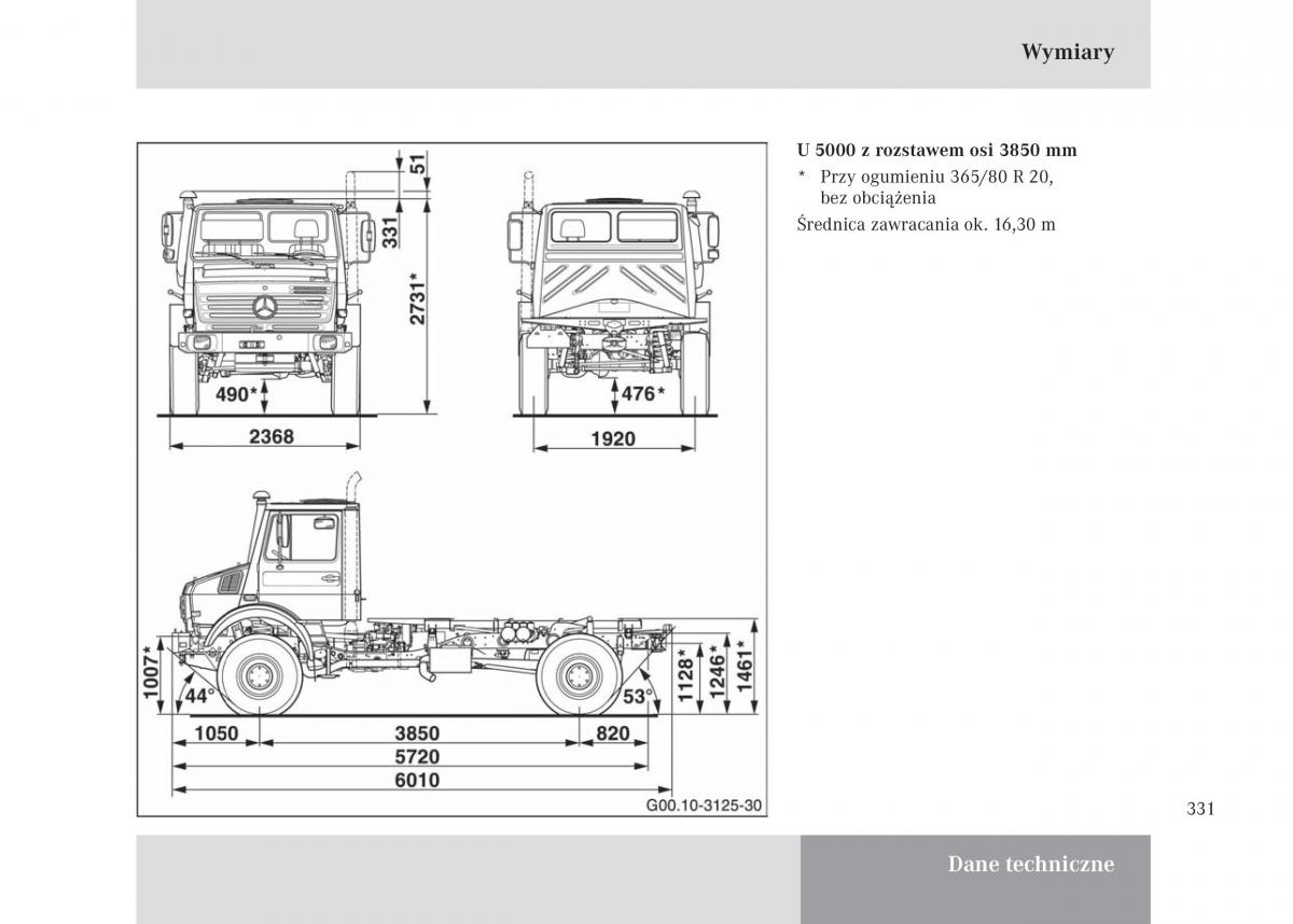 Mercedes Benz Unimog U3000 U4000 U5000 instrukcja obslugi / page 332