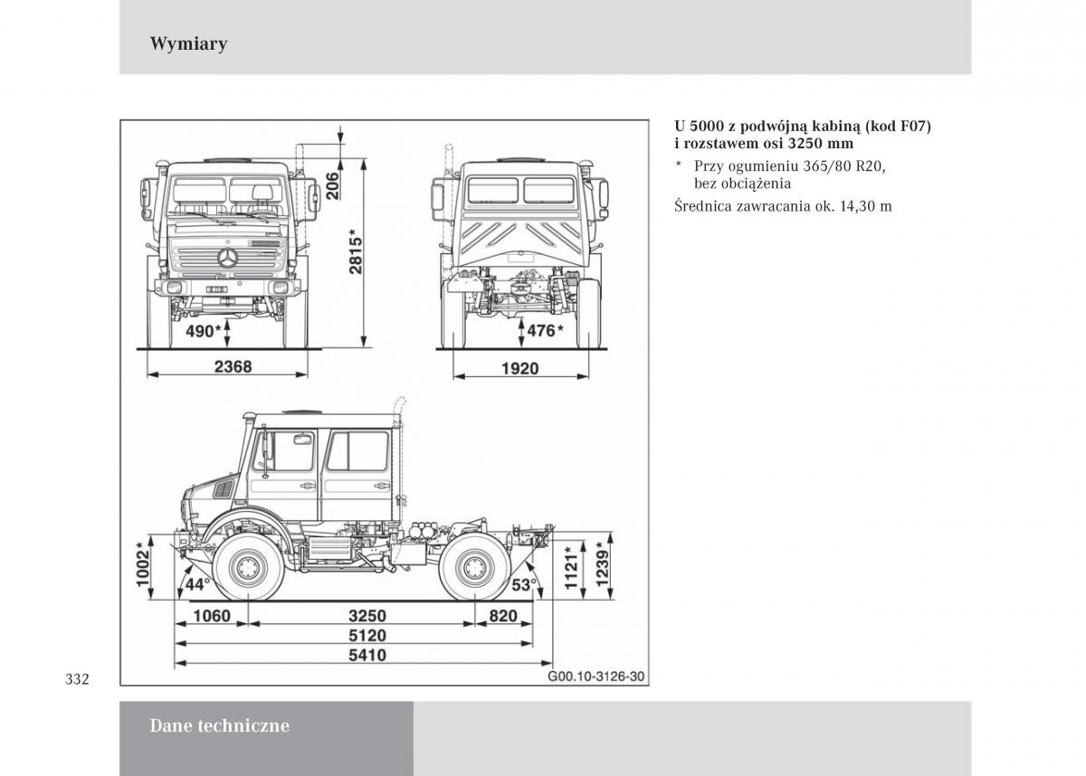 Mercedes Benz Unimog U3000 U4000 U5000 instrukcja obslugi / page 333