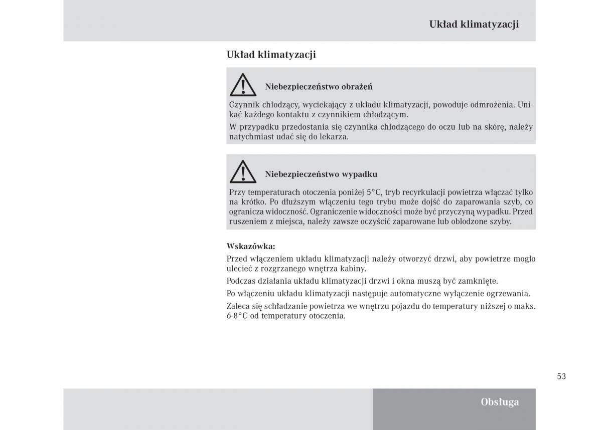 Mercedes Benz Unimog U3000 U4000 U5000 instrukcja obslugi / page 54