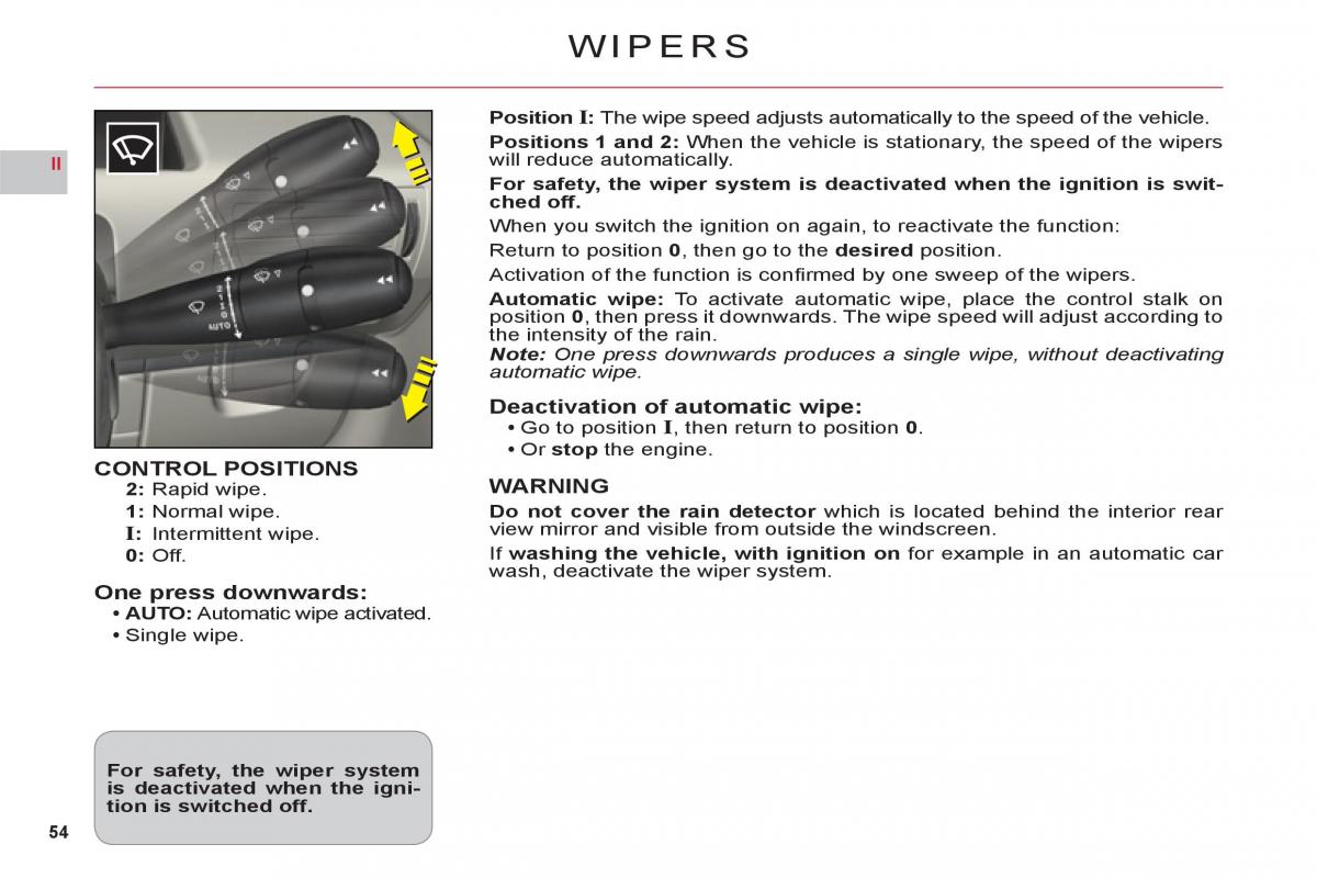 Citroen C6 owners manual / page 56