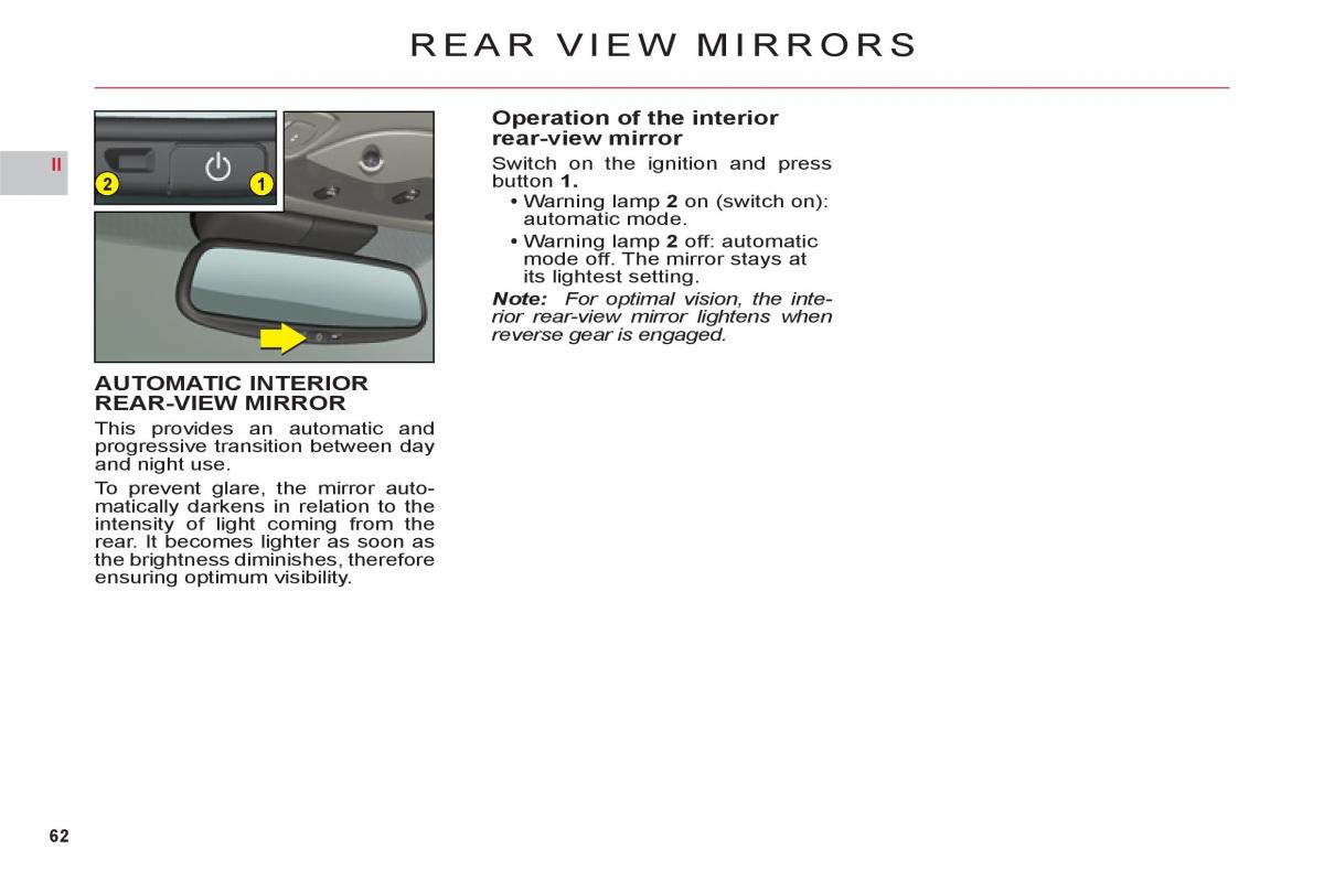 Citroen C6 owners manual / page 64