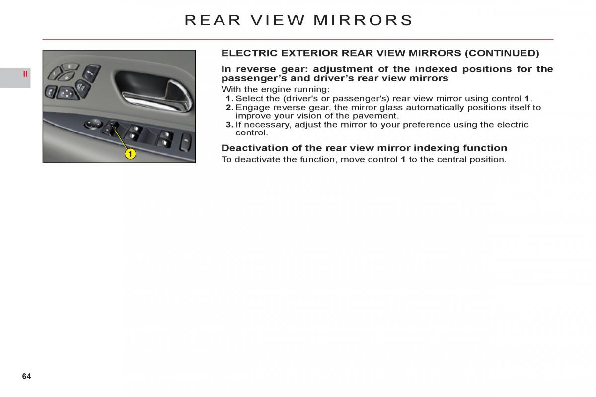 Citroen C6 owners manual / page 66