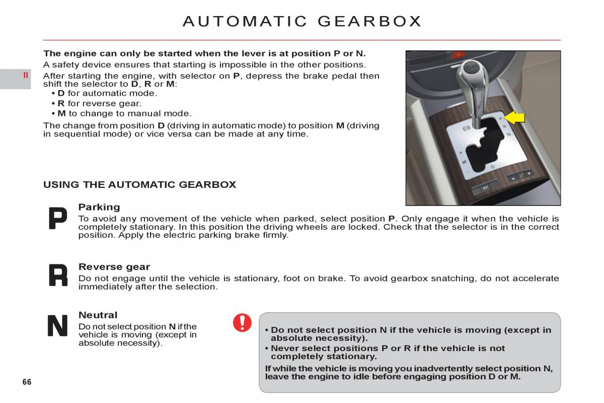 Citroen C6 owners manual / page 68