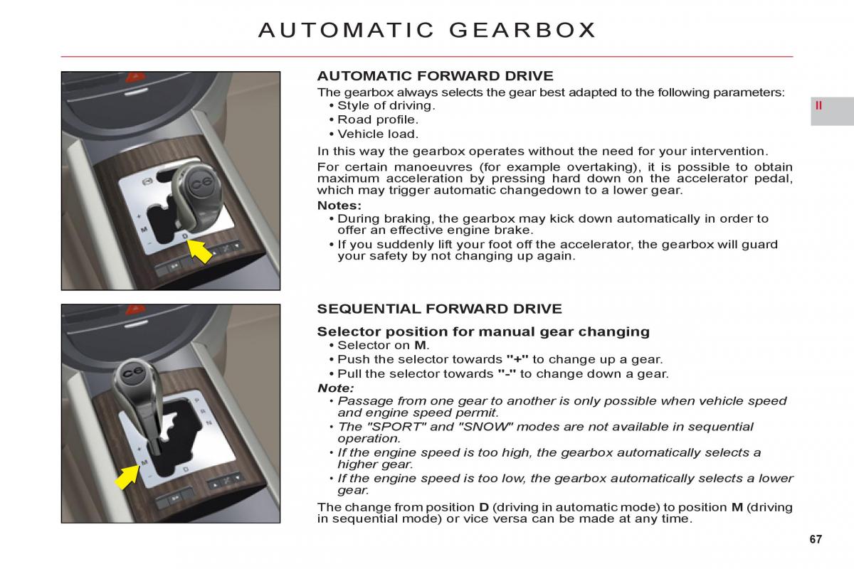 Citroen C6 owners manual / page 69