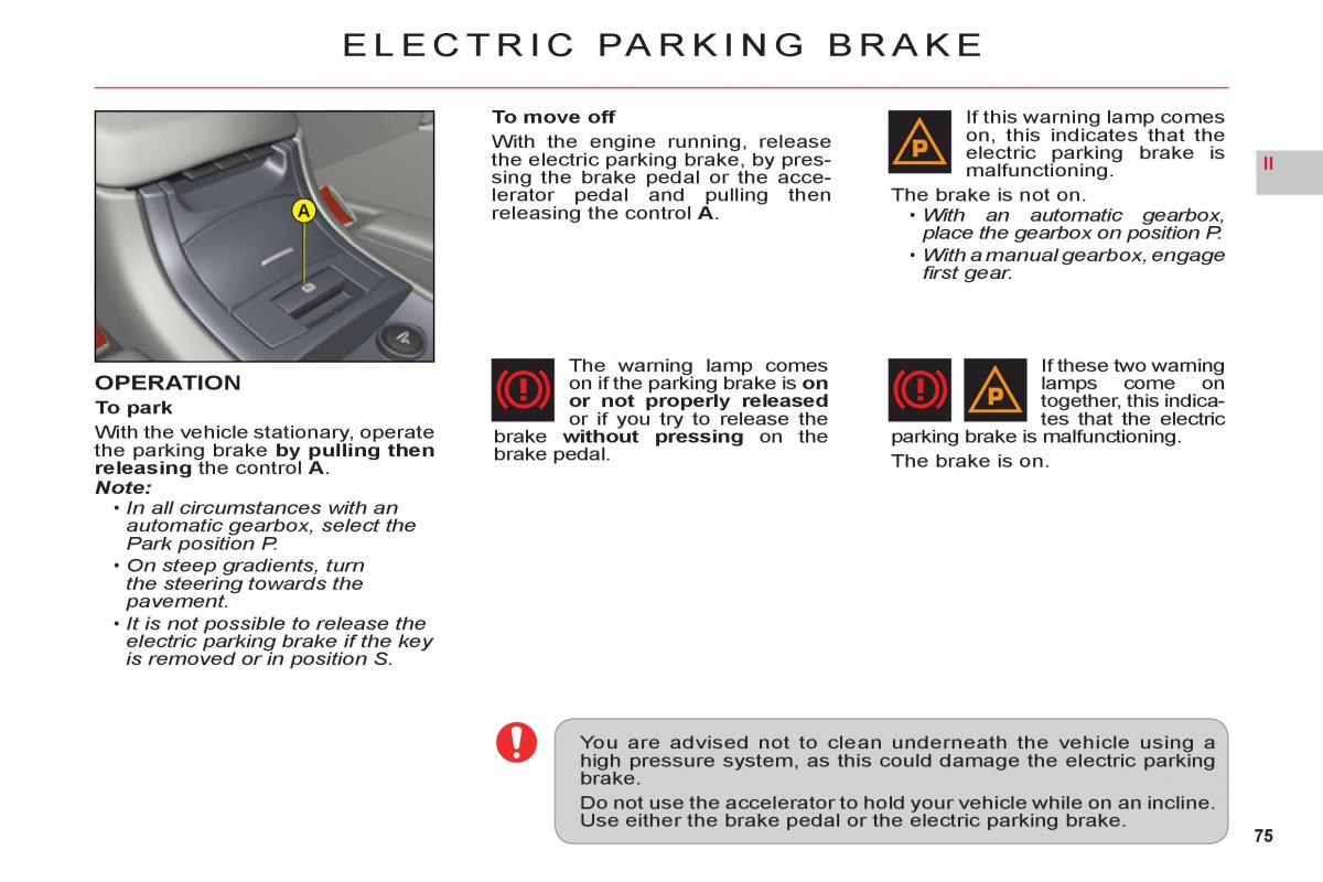 Citroen C6 owners manual / page 77