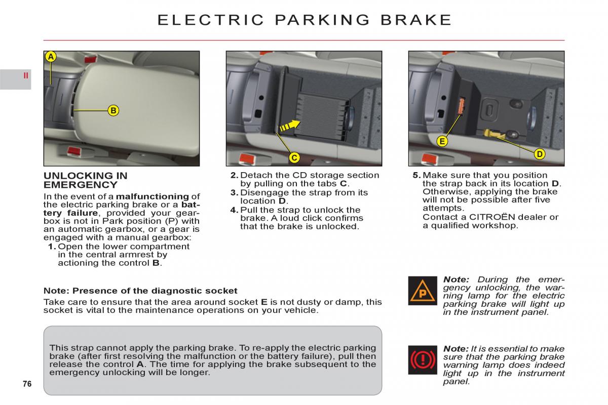 Citroen C6 owners manual / page 78