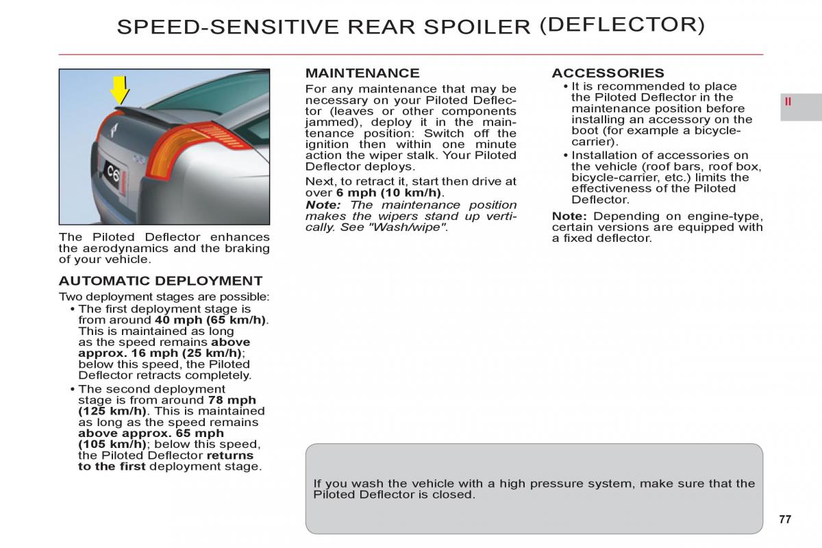 Citroen C6 owners manual / page 79