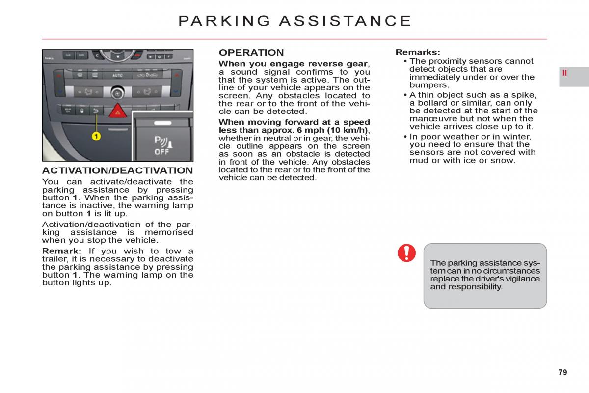 Citroen C6 owners manual / page 81