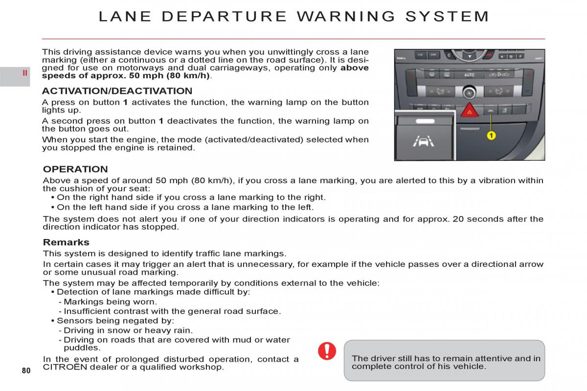 Citroen C6 owners manual / page 82