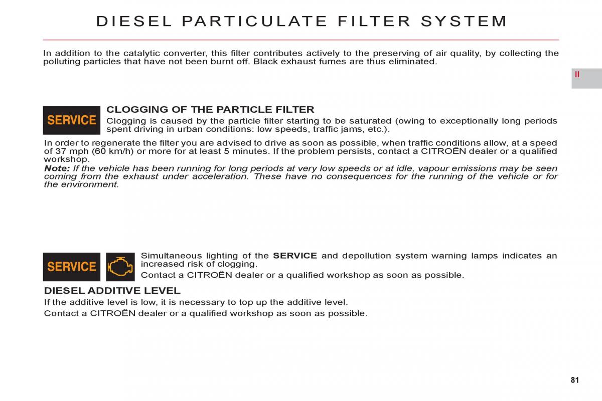 Citroen C6 owners manual / page 83