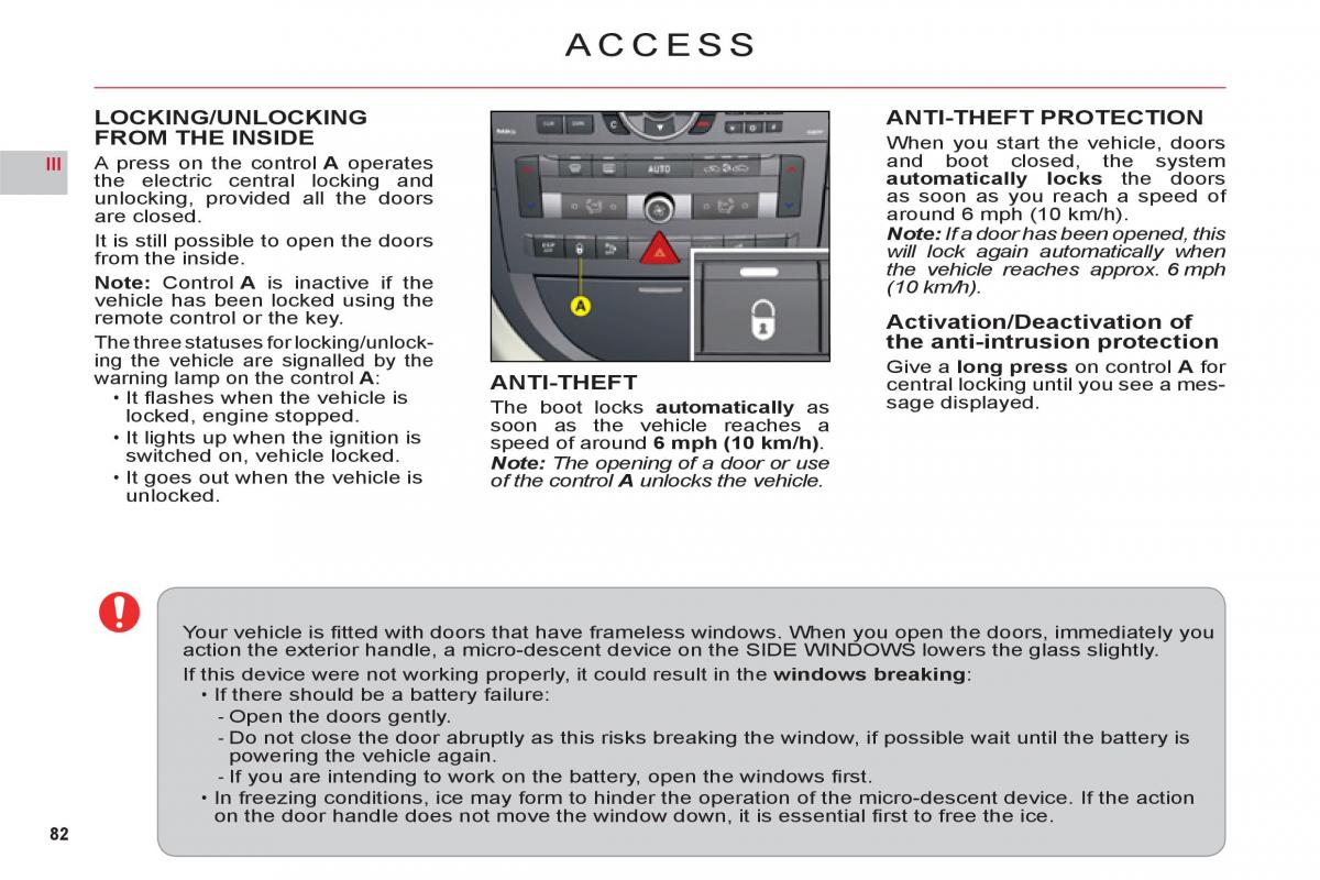 Citroen C6 owners manual / page 84