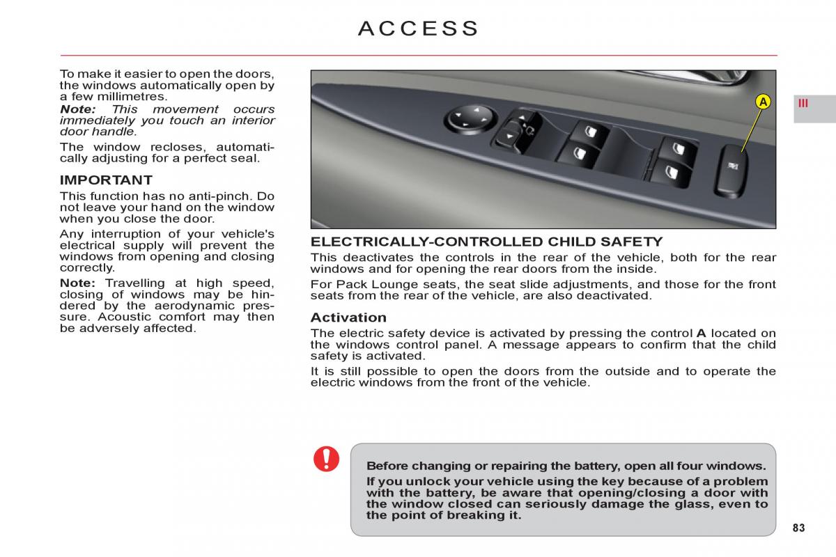 Citroen C6 owners manual / page 85