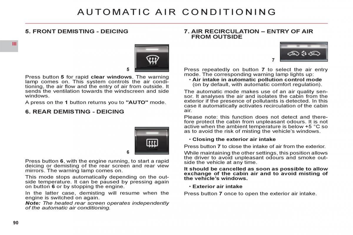 Citroen C6 owners manual / page 92