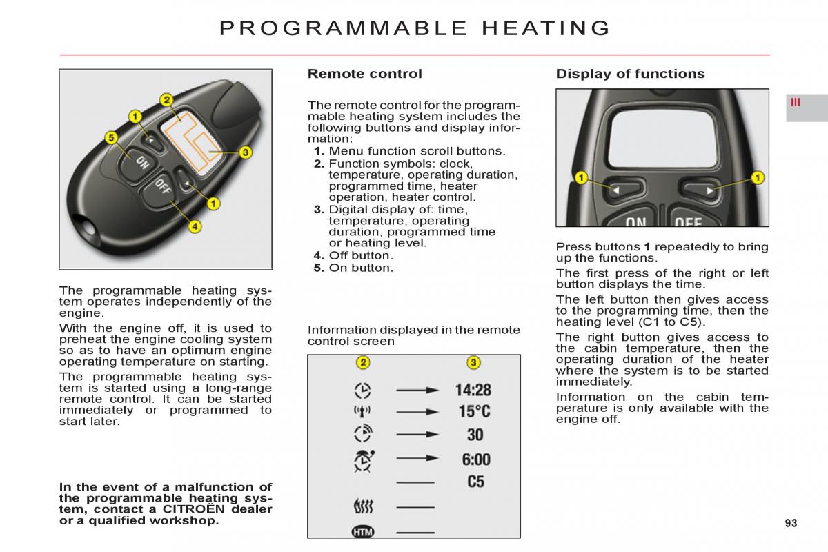 Citroen C6 owners manual / page 95