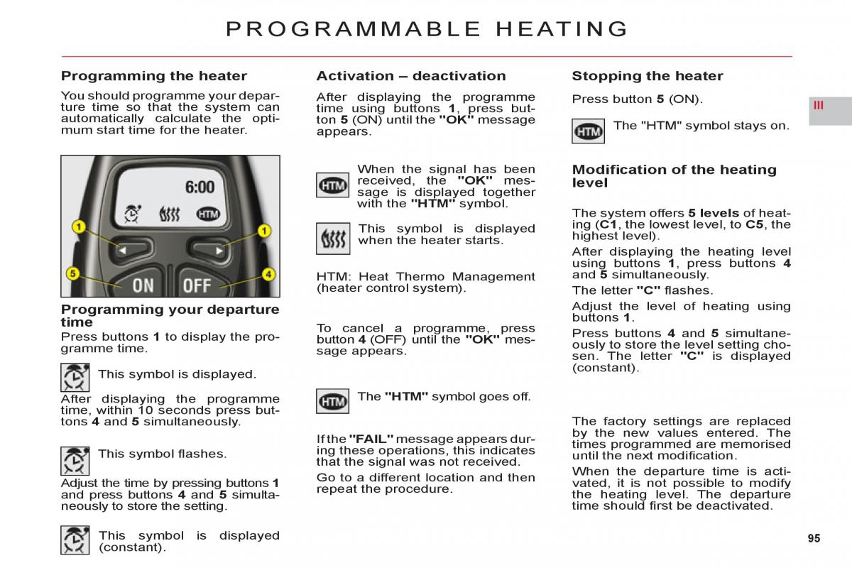 Citroen C6 owners manual / page 97