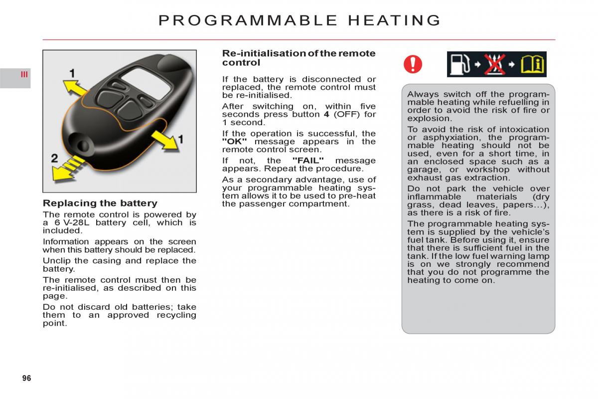 Citroen C6 owners manual / page 98