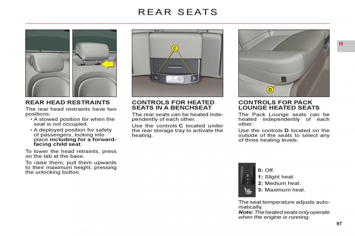 Citroen C6 owners manual / page 99