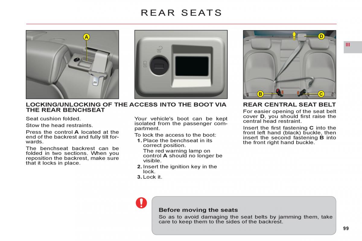 Citroen C6 owners manual / page 101