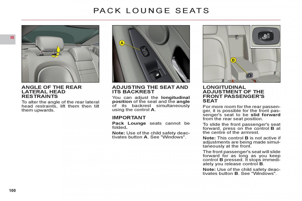 Citroen C6 owners manual / page 102