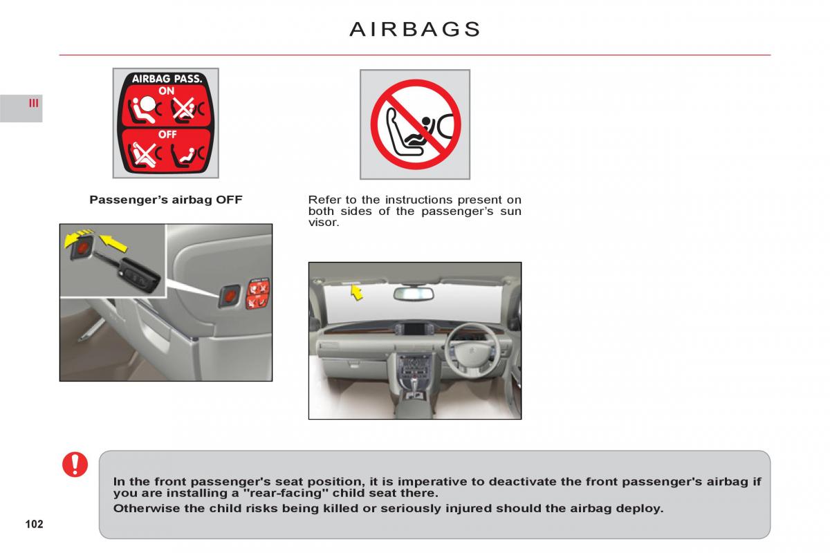 Citroen C6 owners manual / page 104