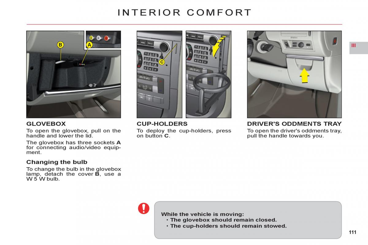 Citroen C6 owners manual / page 113