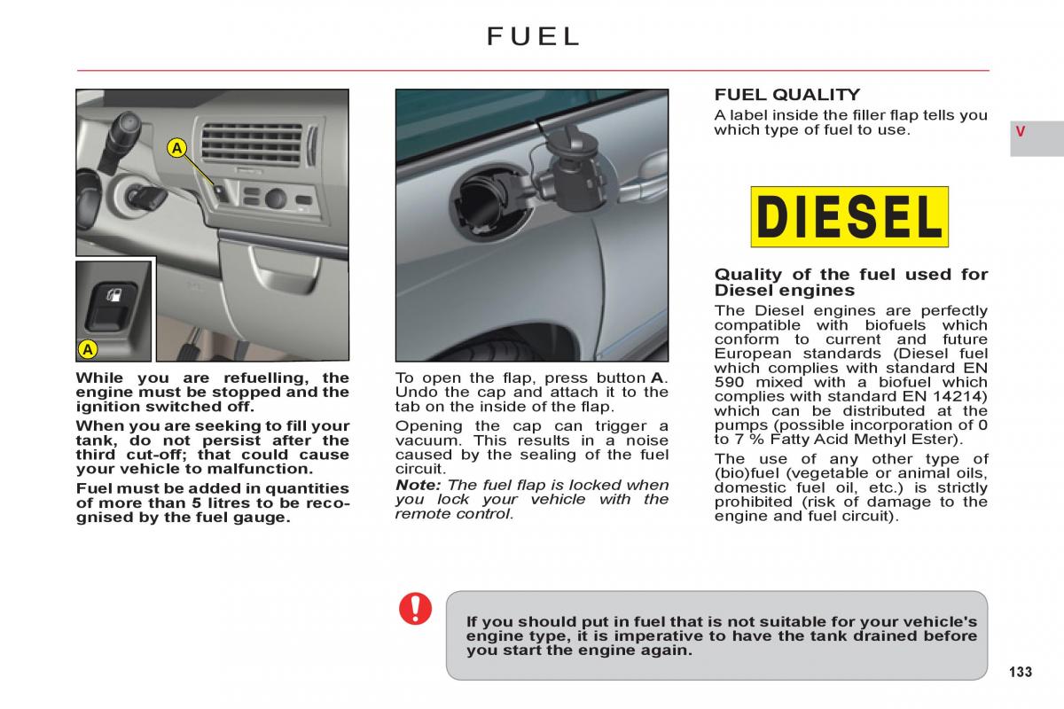 Citroen C6 owners manual / page 135