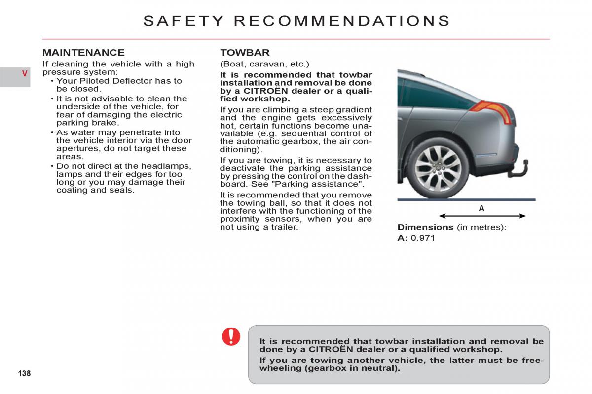 Citroen C6 owners manual / page 140